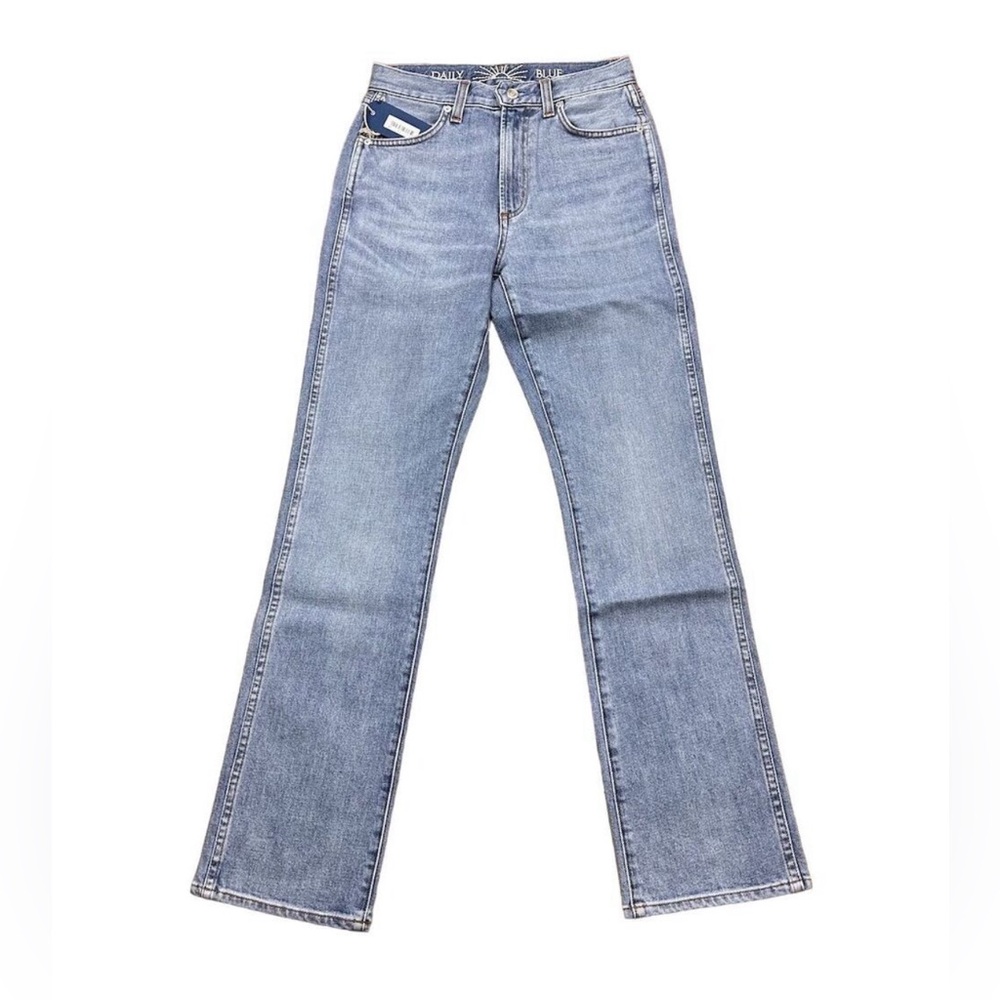 Daily Blue Denim “Burn” High Waist Straight Leg Jeans - size 31 NWT
